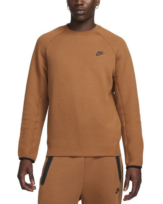 Nike Tech Fleece Crewneck Sweatshirt Light British Tan/Black