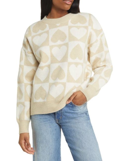 All In Favor Heart Jacquard Sweater X-Small