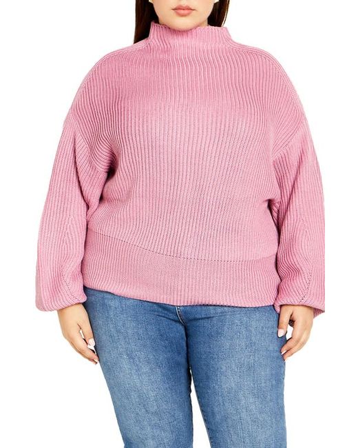 City Chic Funnel Neck Sweater