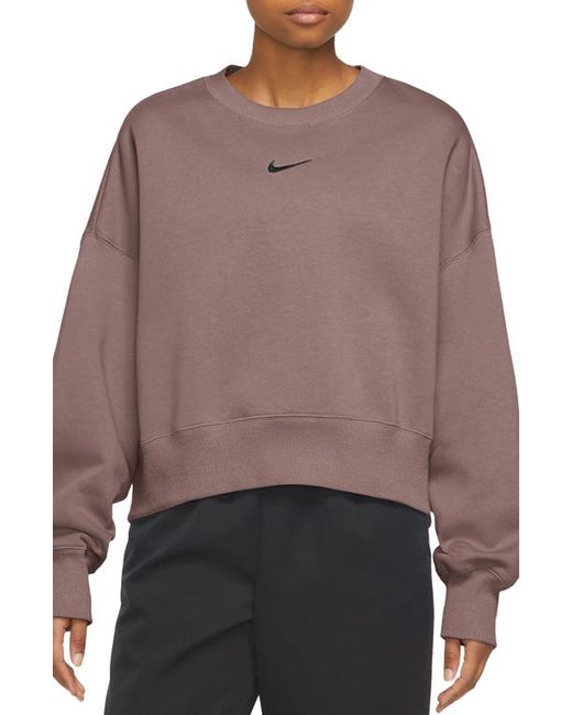Nike Phoenix Fleece Crewneck Sweatshirt Smokey Mauve