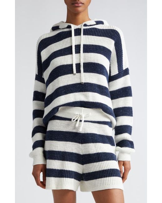 Eleventy Stripe Cotton Linen Blend Sweater Hoodie X-Small