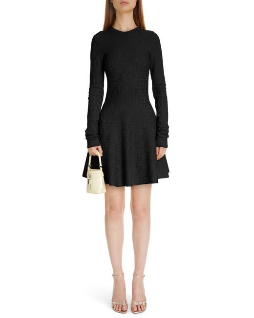 Givenchy 4G Jacquard Knit Long Sleeve Minidress X-Small