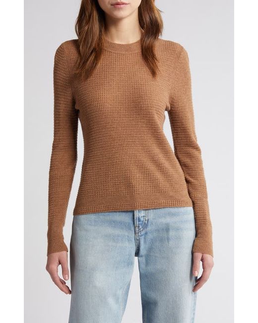 Re/Done Slim Fit Wool Cashmere Waffle Knit Sweater X-Small