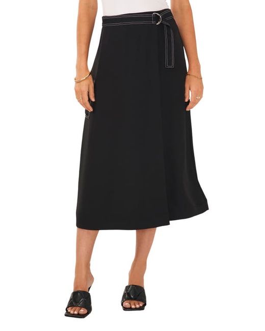 Vince Camuto Cargo Pocket Belted Midi Faux Wrap Skirt X-Small