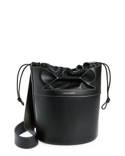 Alexander McQueen Bow Leather Bucket Bag