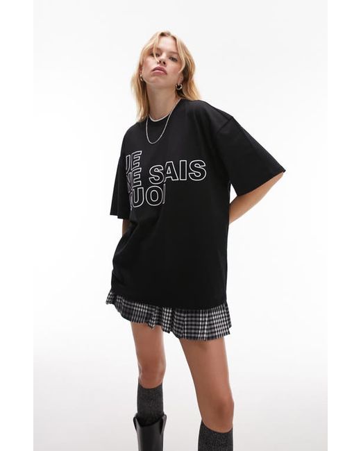 TopShop Double Layer Oversize T-Shirt X-Small