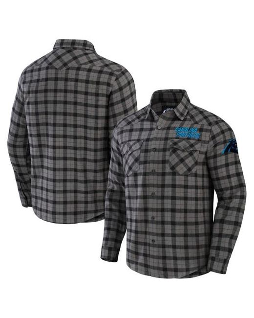 Nfl X Darius Rucker Collection by Fanatics Carolina Panthers Flannel Long Sleeve Button-Up Shirt Small