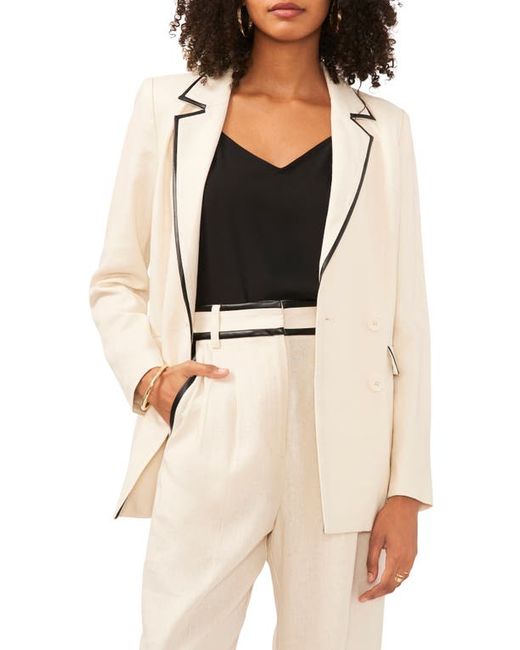 Vince Camuto Oversize Double Breasted Linen Blend Blazer Xx-Small