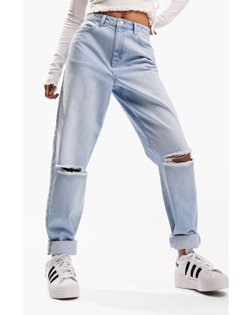 Asos Design Ripped Relaxed Mom Jeans Tall