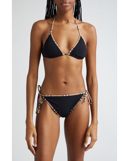 Burberry Mata Check Trim Two-Piece Swimsuit X-Small