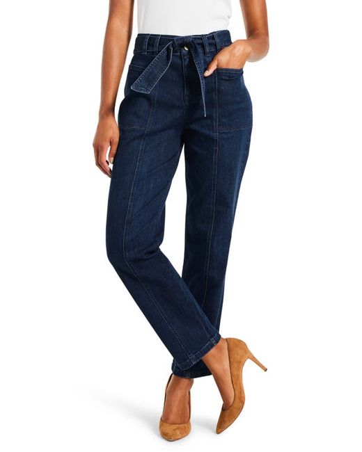 Nic+Zoe Belted Straight Leg Ankle Jeans