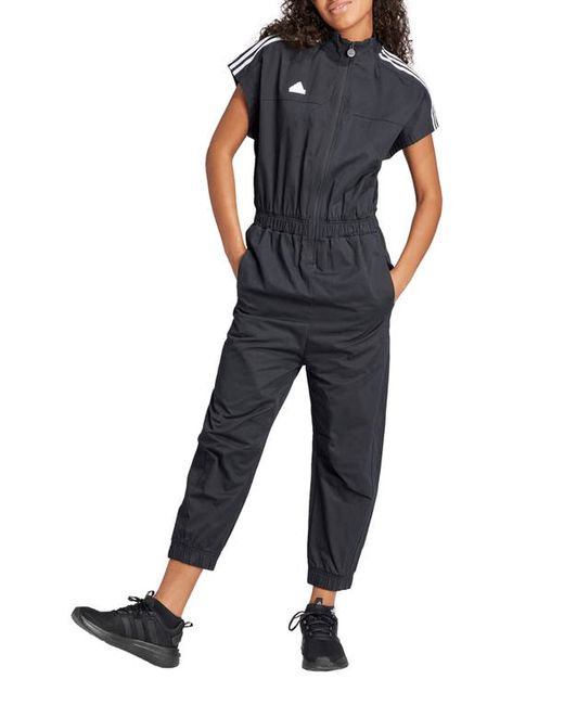 Adidas Zip-Up Cotton Twill Jumpsuit X-Small