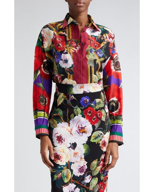 Dolce & Gabbana Silk Twill Button-Up Shirt 4 Us