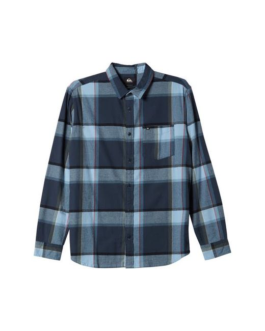 Quiksilver Brooks Plaid Flannel Button-Up Shirt Small