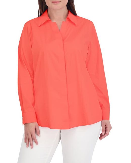 Foxcroft Taylor Long Sleeve Stretch Button-Up Shirt