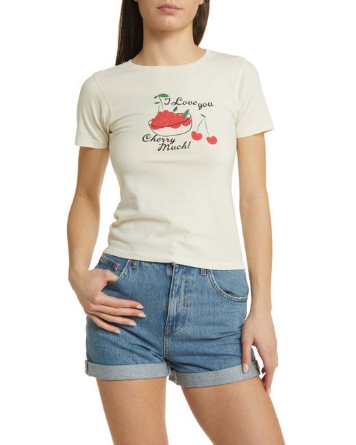 Golden Hour Love You Cherry Bowl Cotton Graphic T-Shirt X-Small
