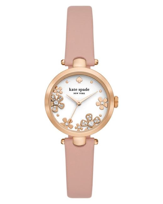 Kate Spade New York holland rose leather strap watch 28mm