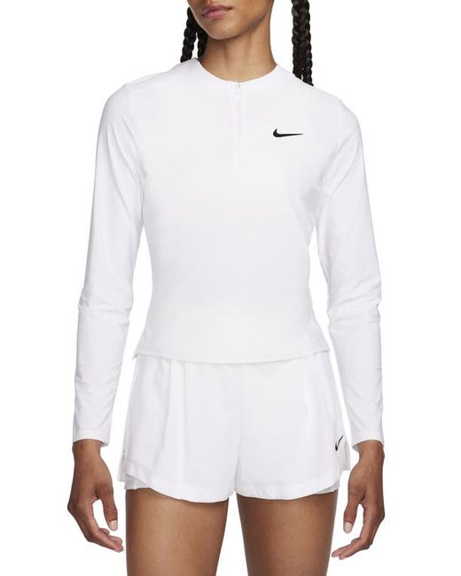 Nike Dri-FIT Advantage Long Sleeve Half Zip T-Shirt Black X-Small