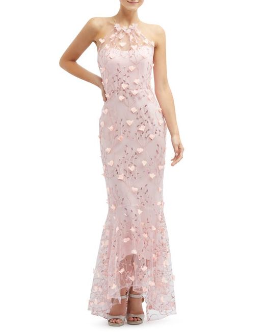 Dessy Collection Sequin Embroidered High-Low Gown