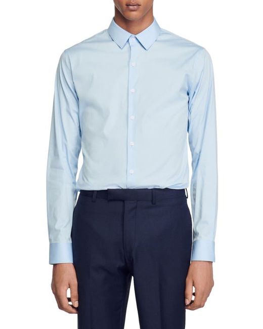 Sandro Fitted Stretch Button-Up Shirt X-Small
