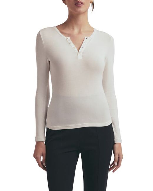 Favorite Daughter The Long Sleeve Rib Henley X-Small