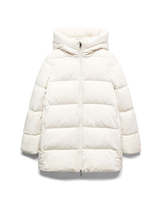 Mango Quilted Water Repellent Hooded Puffer Coat X-Small