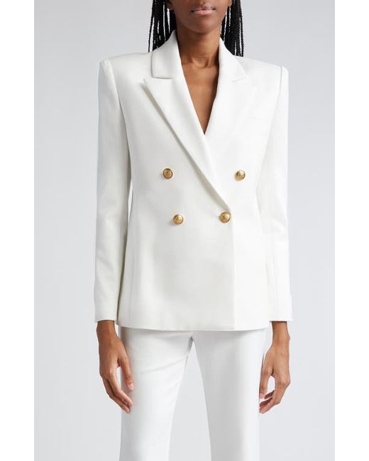 Alice + Olivia Anthony Double Breasted Strong Shoulder Blazer
