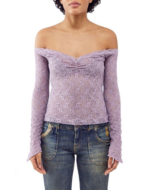 BDG Urban Outfitters Rhia Off-the-Shoulder Lace Top