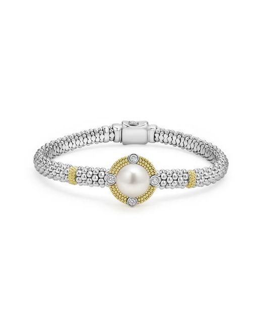 Lagos Luna Freshwater Pearl Diamond Lux Rope Bracelet