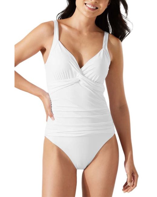 Tommy Bahama Pearl Underwire Twist Front One-Piece Swimsuit