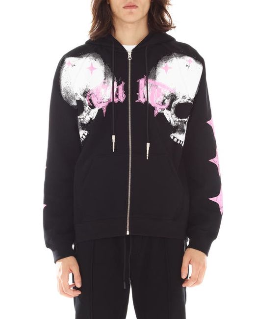 Cult Of Individuality Cotton Graphic Zip-Up Hoodie