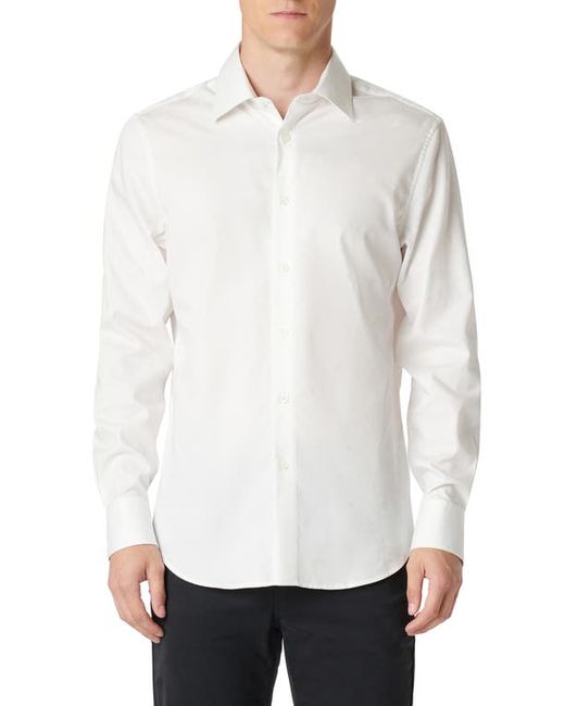Bugatchi Julian Tonal Floral Stretch Cotton Button-Up Shirt