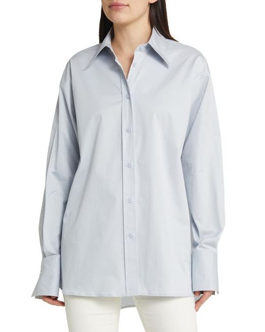Closed Iconic Solid Stretch Cotton Button-Up Shirt