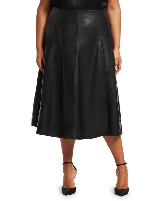 Estelle Ashdown Faux Leather A-Line Skirt