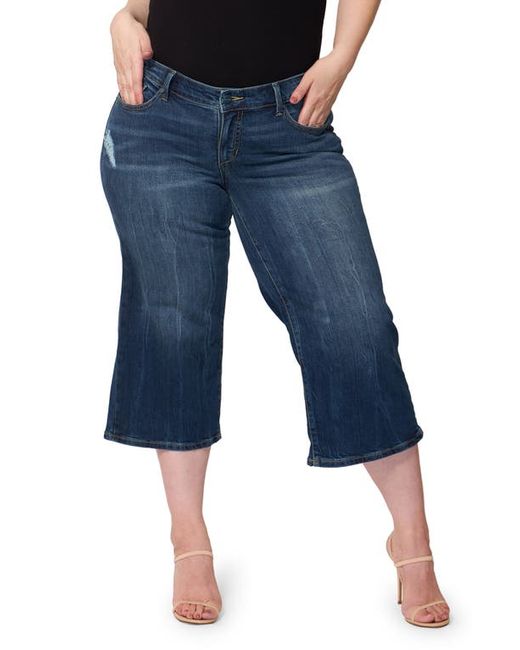 Slink Jeans Mid Rise Wide Leg Crop Jeans