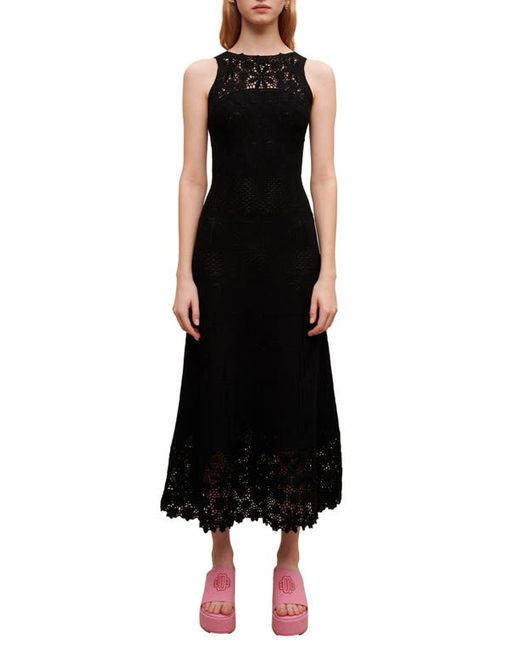 Maje Rebellina Crochet Detail Sleeveless Dress