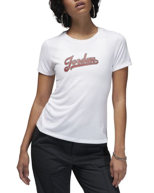 Nike Jordan Slim Fit Graphic T-Shirt White/Dune