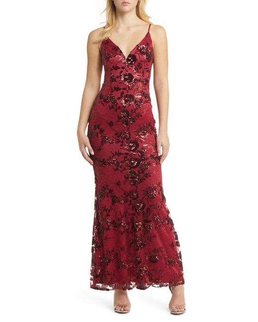 Lulus Shine Language Sequined Lace Gown