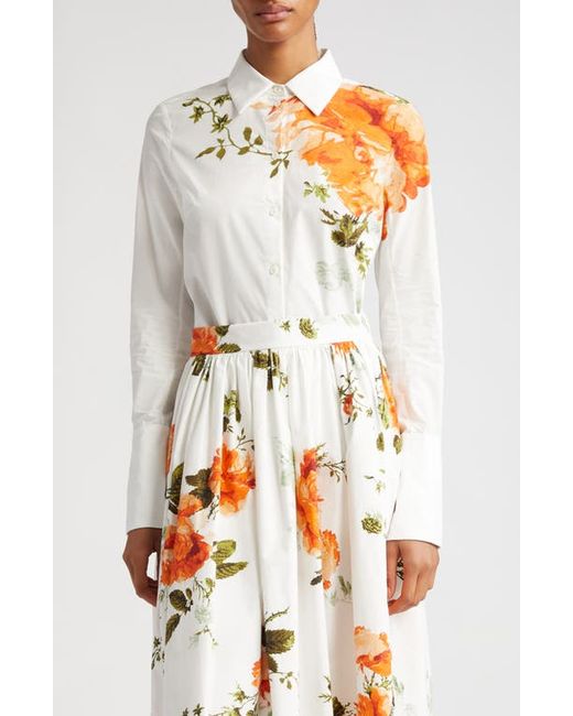 Erdem Floral Print Cotton Button-Up Shirt