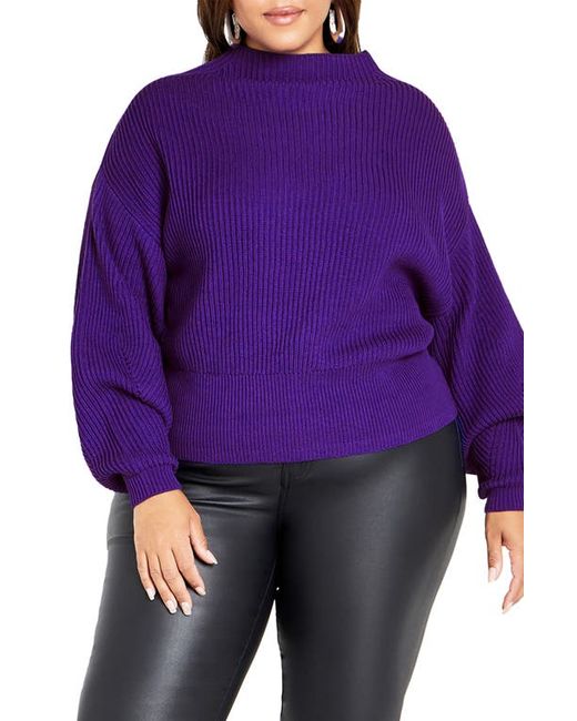 City Chic Angle Dolman Sleeve Sweater