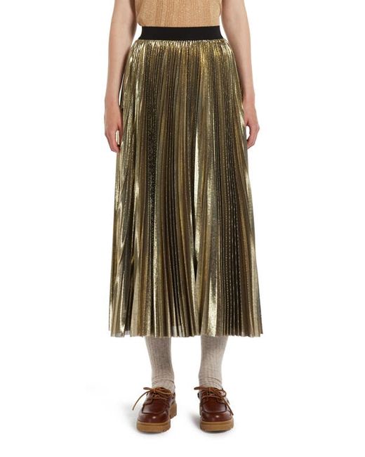 Max Mara Leisure Nurra Metallic Pleated Skirt