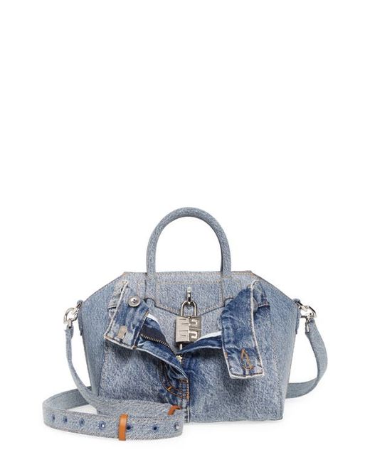 Givenchy Mini Antigona Lock Jeans Handbag