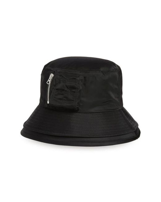 Sacai Double Brim Nylon Pocket Bucket Hat