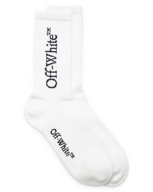 Off-White Bookish Logo Mid Calf Socks