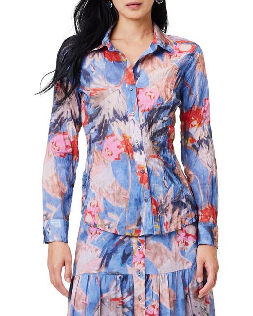 Nic+Zoe Dreamscape Crinkle Button-Up Shirt