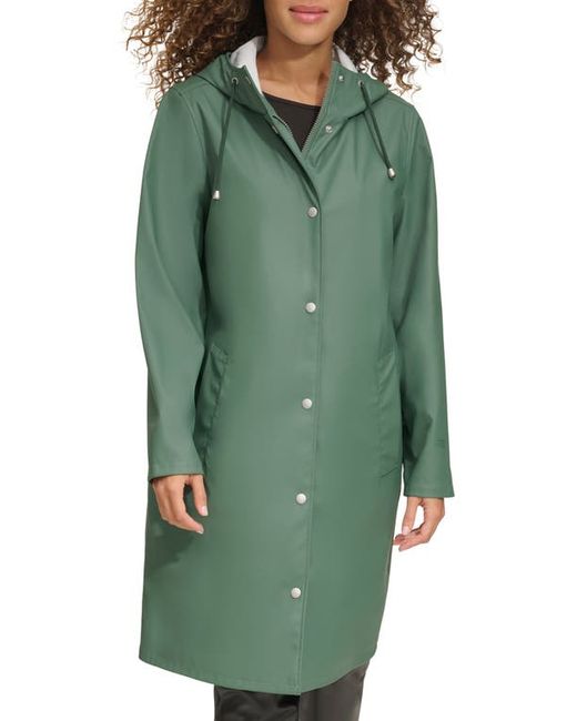 Levi's Water Resistant Hooded Long Rain Jacket