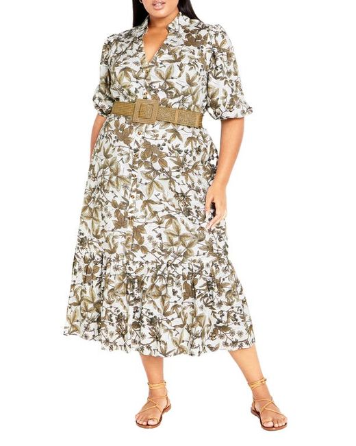 City Chic Marnie Belted Shirtdress