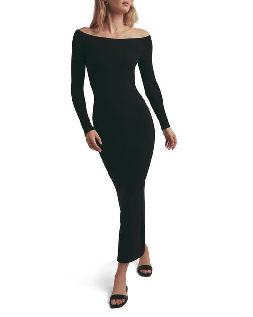Favorite Daughter The Sara Off the Shoulder Long Sleeve Maxi Dress