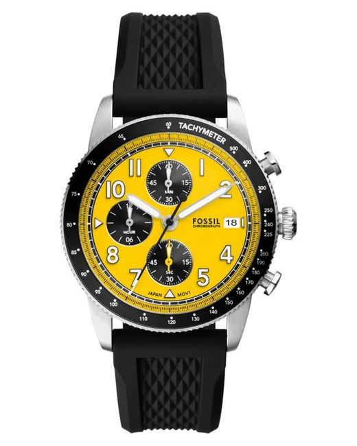 Fossil Sport Tourer Silicone Strap Chronograph Watch 42mm