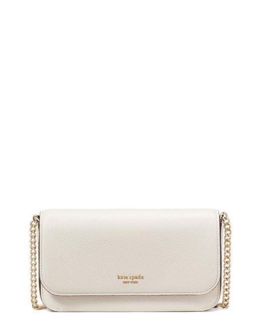 Kate Spade New York ava leather wallet on a chain Parchment.
